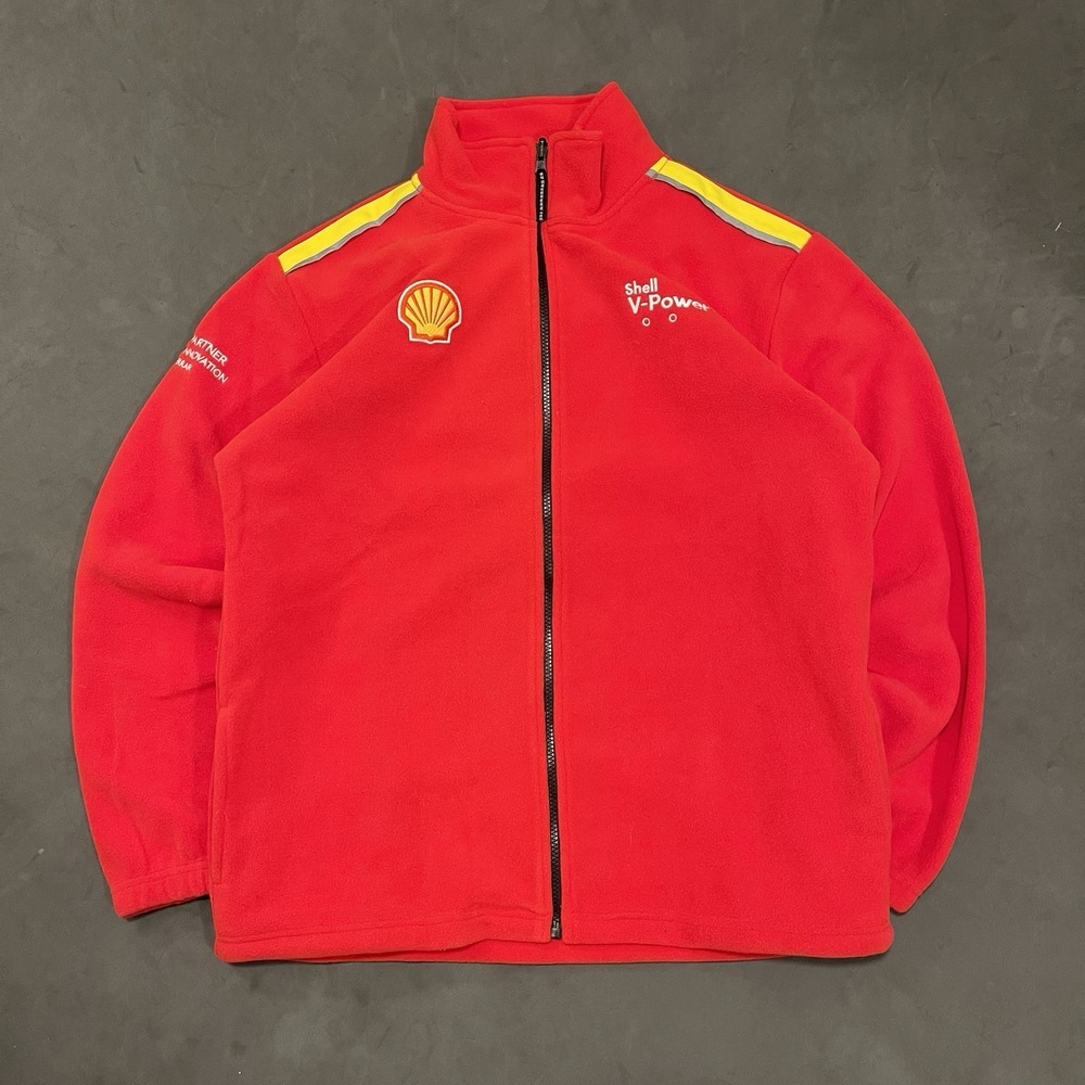 Men's Shell V-Power Scuderia Ferrari Full Zip Fleece Racing Jacket Size M‎